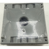 LOT OF 6 CENTAUR 0278-8464 WI TGB75/5 2 GANG WEATHERPROOF BOX 5 HOLE 3/4" GRAY