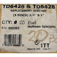 LOT OF 100 (20*5) HOFFMAN SPECIALITY 600363 TD6426 & TD6428 REPLACEMENT DISC KIT
