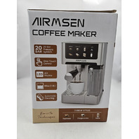 AIRMSEN BCM2308 COFFEE MAKER 20 BAR ESPRESSO MACHINE W/AUTOMATIC MILK FROTHER