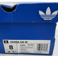 ADIDAS SAMBA OG IH9055 CRYSTAL SIZE 8 WOMENS CRYSTAL WHITE SILVER METALLIC