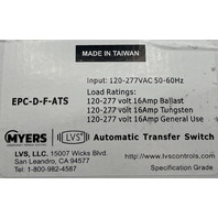MYERS AUTOMATIC TRANSFER SWITCH EPC-D-F-ATS I20-277VAC 50-60HZ