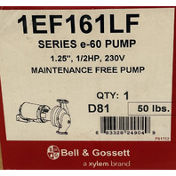 BELL & GOSSET 1EF161LF SERIES E-60 PUMP 1.25" 1/2HP 230V MAINTENANCE FREE PUMP