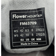 FLOWER MOUNTAIN YAMANO 3 MEN SUEDE/WOOLEN KNIT BLACK/LIGHT BLUE US 8.5 EU 42