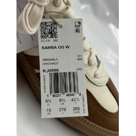 ADIDAS SAMBA OG KJ0996 CREAM AND BROWN SIZE 10 WOMENS WONDER WHITE DUSKY BRONZE