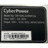 CYBERPOWER OR1500LCDRM1U 1500VA 900W SMART APP INTELLIGENT BATTERY BACKUP UPS