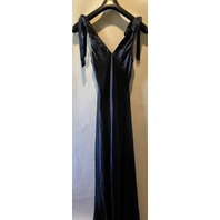 REFORMATION WOMENS PERNILLE SILK NAVY DRESS SIZE X-SMALL 1312835NVY0XS