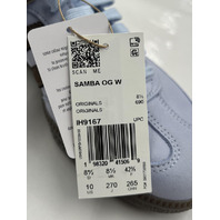ADIDAS SAMBA OG IH9167 BLUE AND BROWN SIZE 10 WOMENS CRYSTAL SKY EARTH STRATA