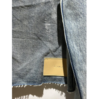 PURPLE BRAND PAINT SPLATTER LIGHT INDIGO DENIM JACKET P055-JLIA526 SIZE LARGE L