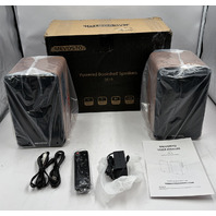 MEVOSTO BT WIRELESS BOOKSHELF SPEAKERS DS19 DC18V 5.9X6.1X9.6" OPTICAL/AUX