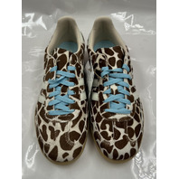 ADIDAS SAMBA OG KI6669 GIRAFFE PRINT SIZE 10 WOMENS CRYSTAL LINEN IVORY GUM