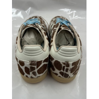 ADIDAS SAMBA OG KI6669 GIRAFFE PRINT SIZE 10 WOMENS CRYSTAL LINEN IVORY GUM