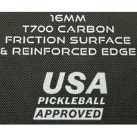 CRUSH FORCE 5G BLUE 16MM T700 CARBON FRICTION SURFACE PRO PICKLEBALL PADDLE
