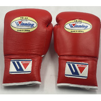 WINNING FIGHTING SPORTS WORLD 16OZ RED BOXING GLOVES MADE IN JAPAN