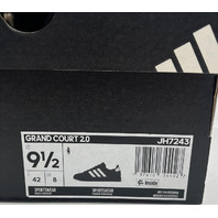 ADIDAS GRAND COURT 2.0 JH7243 BLACK AND WHITE SIZE 9.5 WOMENS 9 1/2