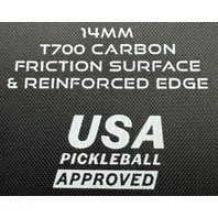 CRUSH FORCE 5G LIME 14MM T700 CARBON FRICTION SURFACE PRO PICKLEBALL PADDLE