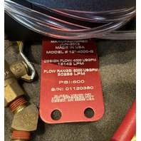 GVI 12" 4000-G VENTURI FIRE PUMP TEST METER MAX W.P. 3000 PSI 142-0084