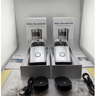 LOT OF 2 AIWIT V5 VIDEO DOORBELL WIFI HD VIDEO TWO-WAY AUDIO SILVER