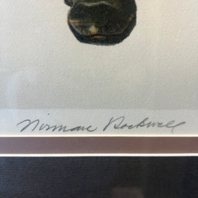 NORMAN ROCKWELL THE GIFT CHILD'S SURPRISE SIGNED LITHOGRAPH 38/200 W/FRAME 31.5"