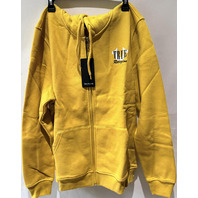TRUE RELIGION 700627 MENS XL SPICY MUSTARD BUDDHA GRAPHIC ZIP HOODIE