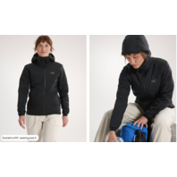 ARC'TERYX ATOM HOODY X000009452019 WOMEN WATER REPELLENT JACKET MEDIUM M BLACK
