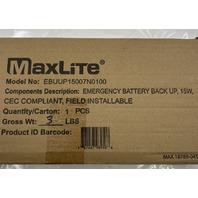MAXLITE EMERGENCY BATTERY BACK UP 15W MODEL EBUUP15007N0100