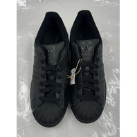 ADIDAS SUPERSTAR II JI0081 ALL BLACK SUPERSTAR SNEAKERS SIZE 10 MENS