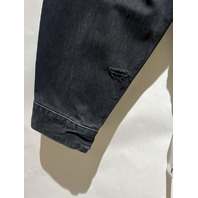 PURPLE BRAND MENS OVERDYED BLACK REPAIR DENIM JACKET P056-JBLR526 SZ SMALL S NWT