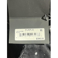 PURPLE BRAND MENS OVERDYED BLACK REPAIR DENIM JACKET P056-JBLR526 SZ SMALL S NWT