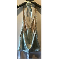 REFORMATION WOMENS MONICA SEA GLASS SILK TOP SIZE X-LARGE 1314146SEG0XL
