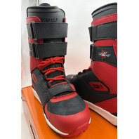 THIRTYTWO ZB-1 SNOWBOARD BOOTS MENS SZ 12 BLACKRED T.26.BTM.ZBO.RD.120.1