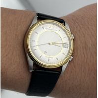 JAUGER-LECOULTRE MEMOVOX 141.012.5 STEEL/18K GOLD VINTAGE AUTOMATIC ALARM WATCH