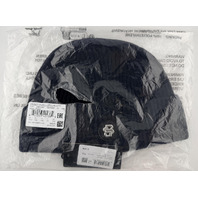 HUGO BOSS DOUBLE B MONOGRAM 50551237 MENS WOOL-CASHMERE DARK BLUE BEANIE HAT