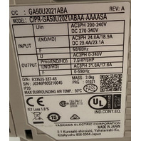 YASKAWA GA500 GA50U2021ABA 7.5 HP 230V 3 PHASE VARIABLE FREQUENCY DRIVE VFD