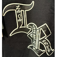 TRUE RELIGION 109440C MENS XL JET BLACK PROPERTY OF NONE ZIP HOODIE