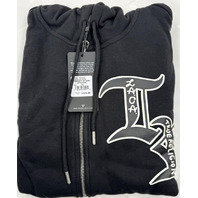 TRUE RELIGION 109440C MENS XL JET BLACK PROPERTY OF NONE ZIP HOODIE