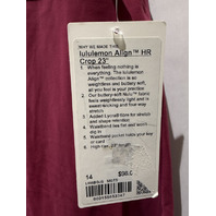 LULULEMON WOMEN'S ALIGN HR CROP 23" SIZE 14 LW6BGJS MAGENTA SMOKE