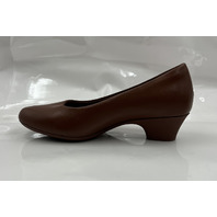 DREAM PAIRS ASCENELLE COUNSEL ROUND-TOE LOW BLOCK HEEL PUMPS SDPU26009W BROWN