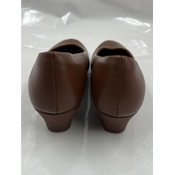 DREAM PAIRS ASCENELLE COUNSEL ROUND-TOE LOW BLOCK HEEL PUMPS SDPU26009W BROWN