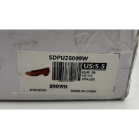 DREAM PAIRS ASCENELLE COUNSEL ROUND-TOE LOW BLOCK HEEL PUMPS SDPU26009W BROWN