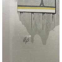 NORMAN ROCKWELL "TICKET SELLER" HAND SIGNED ORIGINAL LITHOGRAPH A/P WITH FRAME