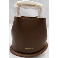 VERANO HILL HB12451-CARAMEL CARAMEL BROWN LEATHER TOP HANDLE VIENNA HANDBAG