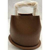 VERANO HILL HB12451-CARAMEL CARAMEL BROWN LEATHER TOP HANDLE VIENNA HANDBAG