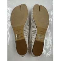 STEVE MADDEN CALICO BONEMESH TABI BALLET FLATS WHITE TABIS SIZE 8.5 WOMENS
