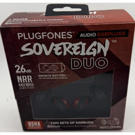 PLUGFONES SOVEREIGN DUO PS-BRBB 26DB TRUE WIRELESS AUDIO EARPLUGS OSHA CERTIFIED