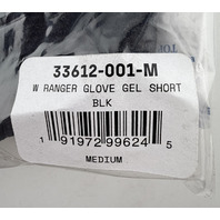 FOX RACING WOMENS RANGER GLOVE GEL SHORT SZ MEDIUM BLACK 33612-001-M