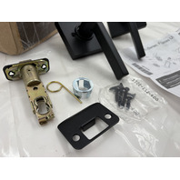 SCHLAGE F SERIES F40 LAT 622 COL LATITUDE MATTE BLACK BED BATH DOOR HANDLE