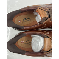 CLARKS ARTISAN UN BRILEY TIE 26184460 IN DARK TAN SIZE 12 MENS SMART-CASUAL SHOE