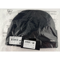 HUGO BOSS HONESTO HAT 50548851 MENS LOGO PLAQUE CASHMERE BLACK BEANIE HAT