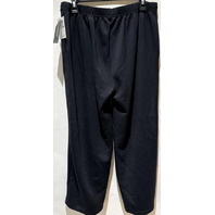 LIVERPOOL LOS ANGELES WOMENS SIZE L BLACK PULL-ON WIDE LEG CROP TROUSER LM4582C9