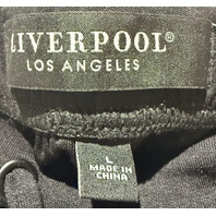LIVERPOOL LOS ANGELES WOMENS SIZE L BLACK PULL-ON WIDE LEG CROP TROUSER LM4582C9